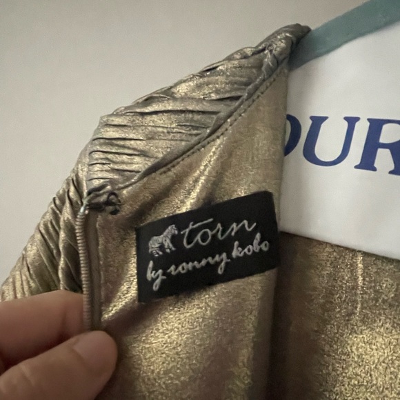 Torn by Ronny Kobo Kaitlyn Metallic Bodycon Mini Dress - Picture 3 of 6